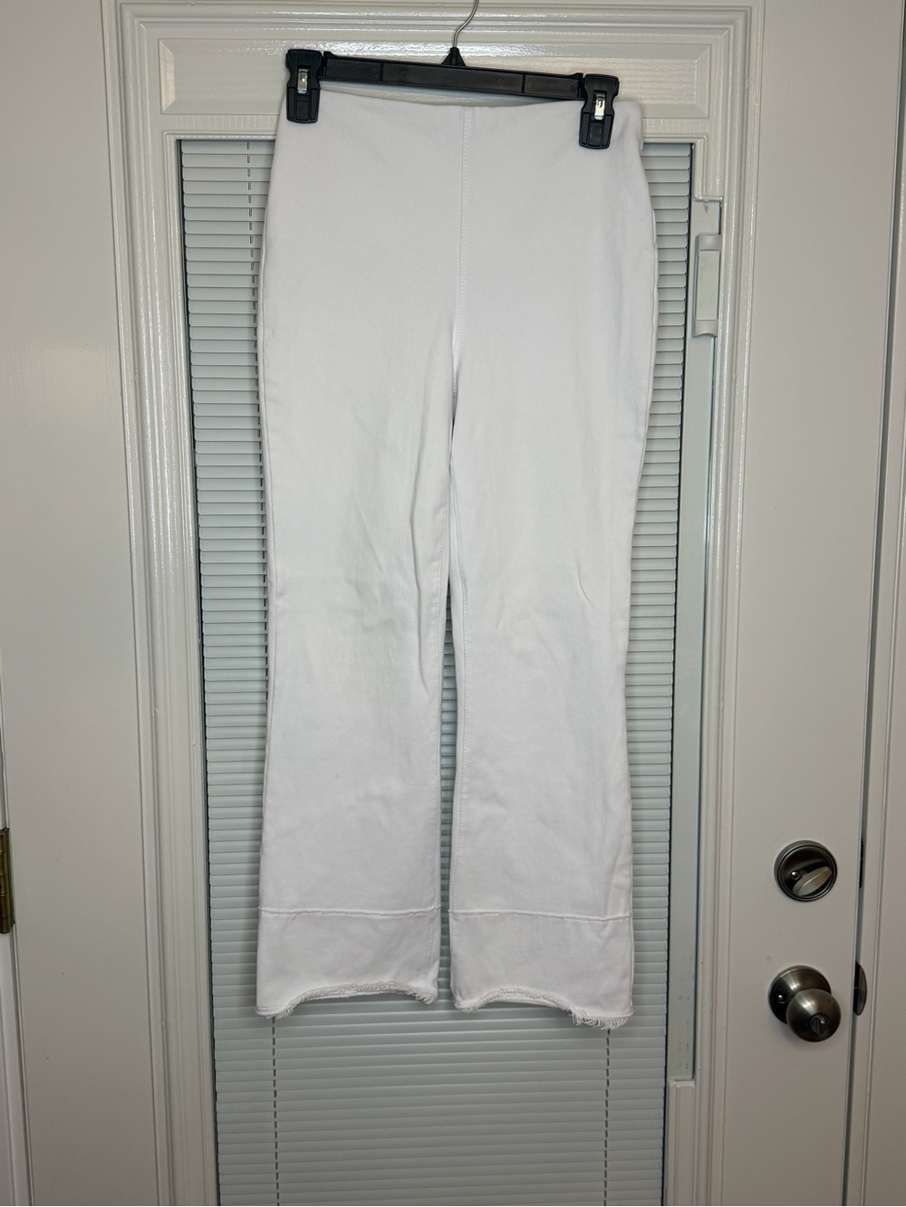 Lysse White Stretch Flare Jeans Wide Leg